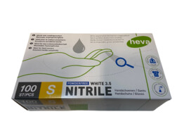 GLOVES NITRIL WHITE PWF/100 LARGE 3.5gr