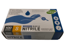 gants nitrile bleus 3 5 gr non poudres/100 S