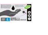 Gants nitrile noirs 3 5g non-poudres/100 L