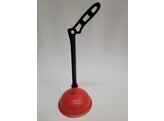 ONTSTOPPER Natuurrubber O 14 5 cm - ROOD - houten steel - gemonteerd