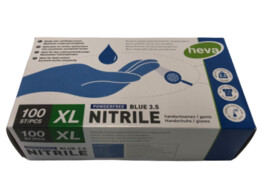 gants nitrile bleus 3 5 gr non-poudres/100 XL