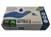 gants nitrile bleus 3 5 gr non-poudres/100 XL