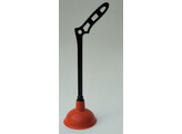 ONTSTOPPER Natuurrubber O 11 cm - ROOD - houten steel - gemonteerd