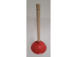 DEBOUCHEUR TPE O 14 5 cm - ROUGE - manche bois FSC - monte